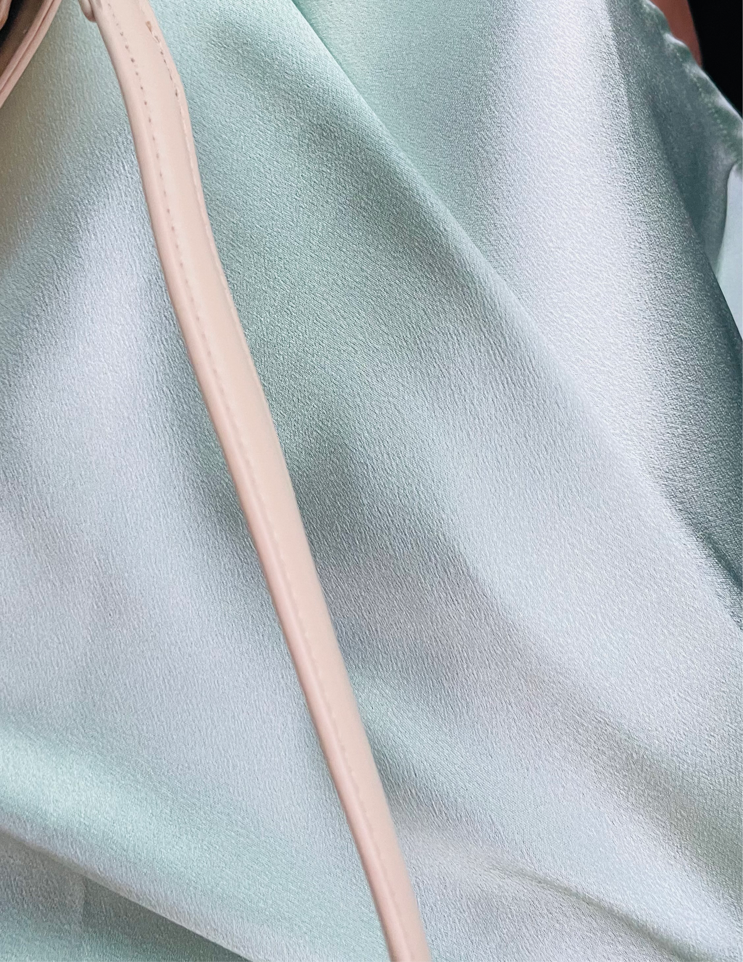 Mint Green Satin Skirt