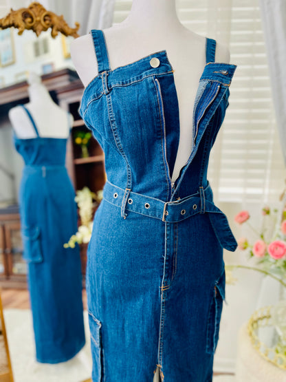 Denim maxi dress